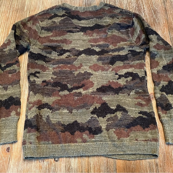 MENS RALPH LAUREN DENIM & SUPPLY CAMOUFLAGE CARDIGAN SWEATER, SMALL - Picture 4 of 7